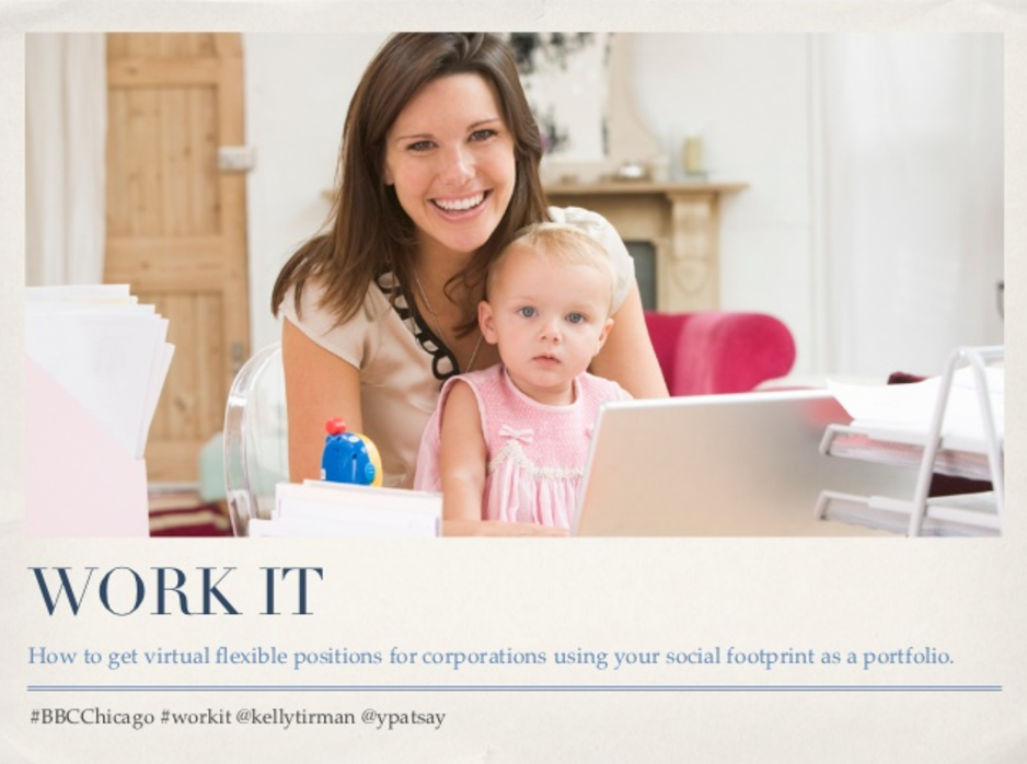 Work it into a flexible job opportunity on Après, a career resource for women returning to work.