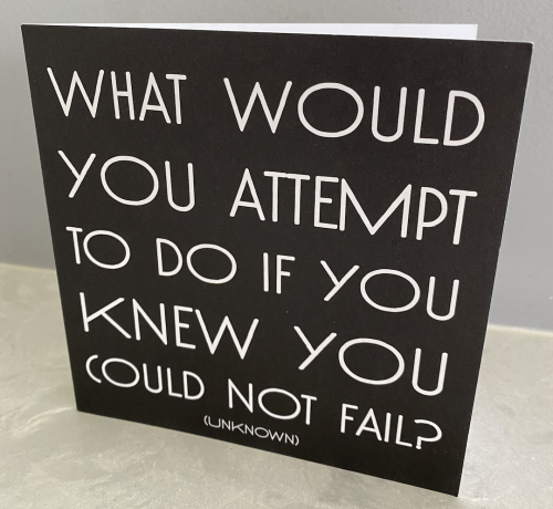 What would you attempt to do if you knew you could not fail quotable card