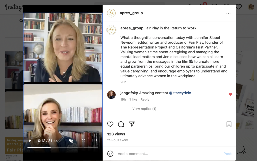 Fair Play Jennifer Siebel Newsom and Your Turn host Stacey Delo